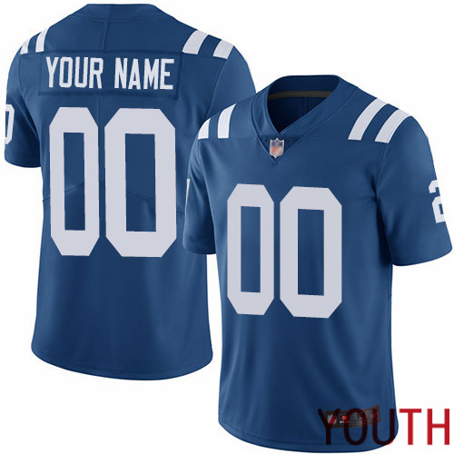 Youth Indianapolis Colts Customized Royal Blue Team Color Vapor Untouchable Custom Limited Football Jersey